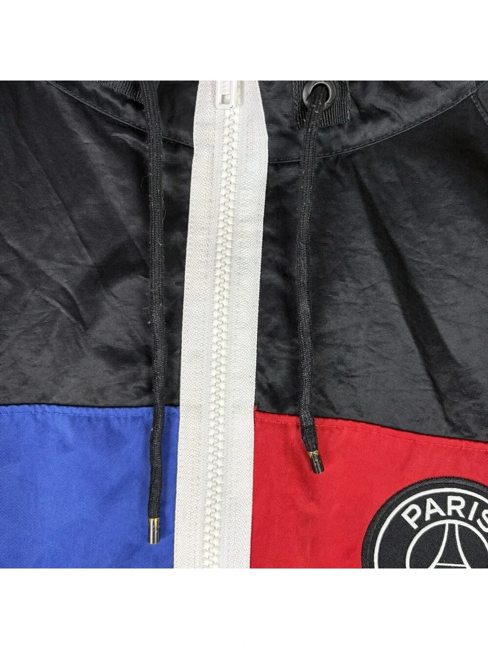 Nike Air Jordan PSG Paris Saint Germain Windbreaker Jacket Black Red Blue XXL 2X